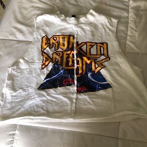 H&M Divided 80s Rock Crop Top Muscle Tank Small